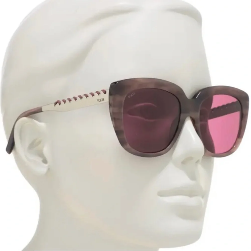 Tod’s Women’s Authentic Sunglasses Shades with Case Whipstitched Leather